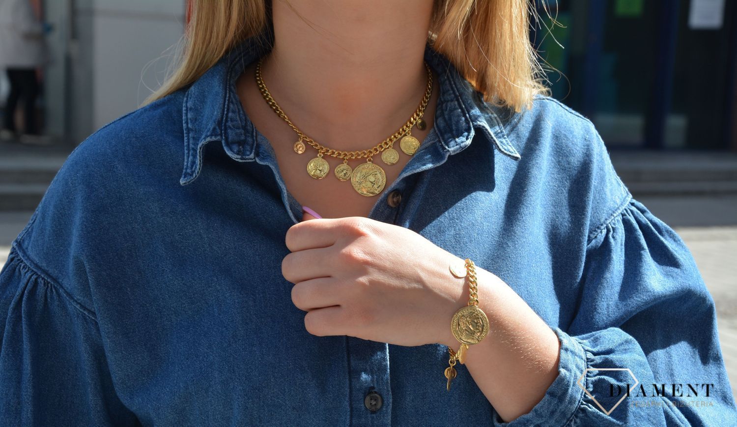 Naszyjnik srebrny pozł. monetki Dall'Acqua C RM 24442 (3).JPG